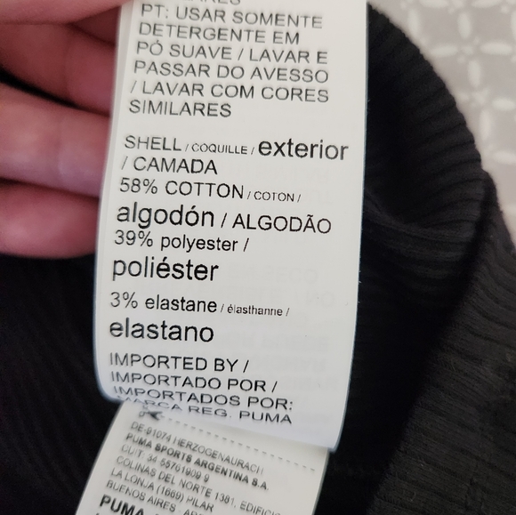 New 1X Puma Black Ribbed Square Neck Bodycon Dress - Picture 12 of 16